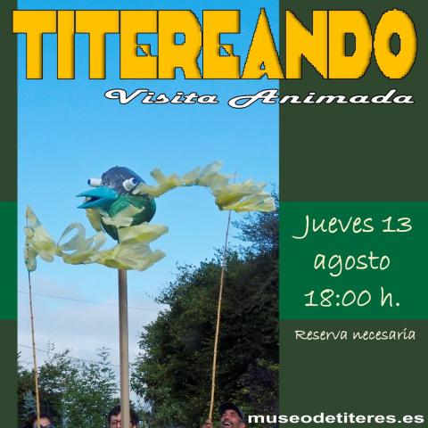 Pájaro hecho con materiales reciclados. Tragaluz títeres.