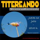 Pájaro hecho con materiales reciclados. Tragaluz títeres.